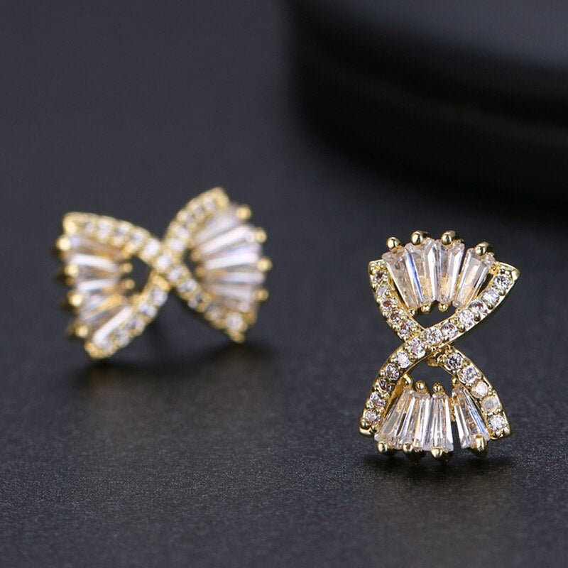 Wavy Bow Earrings