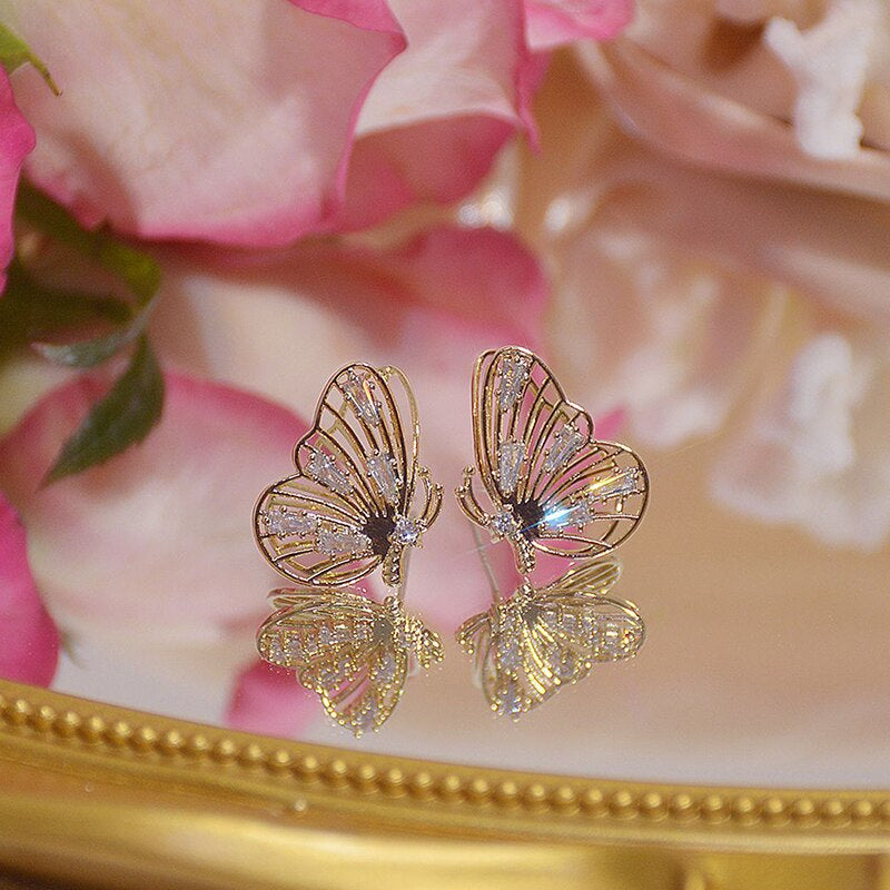 Butterfly Gold Wing Earrings