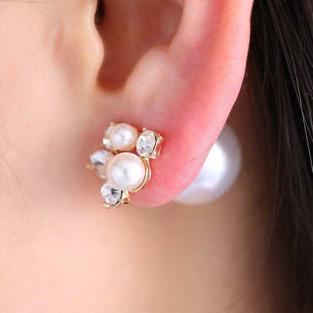 Double Sided Pearl Studs