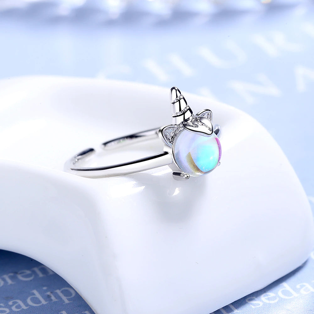 Unicorn Moonstone Ring