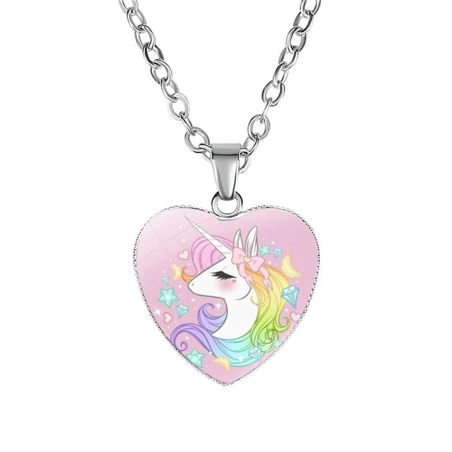 Heart Unicorn Pendants