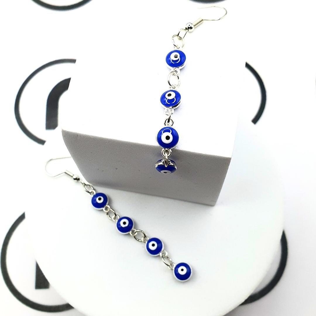 Turkish Eye Chain Earrings