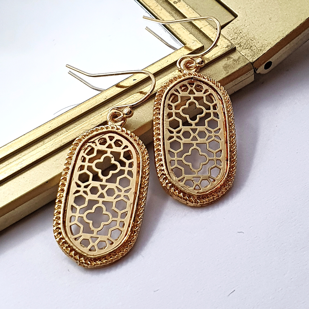 Oval Filigree Earrings