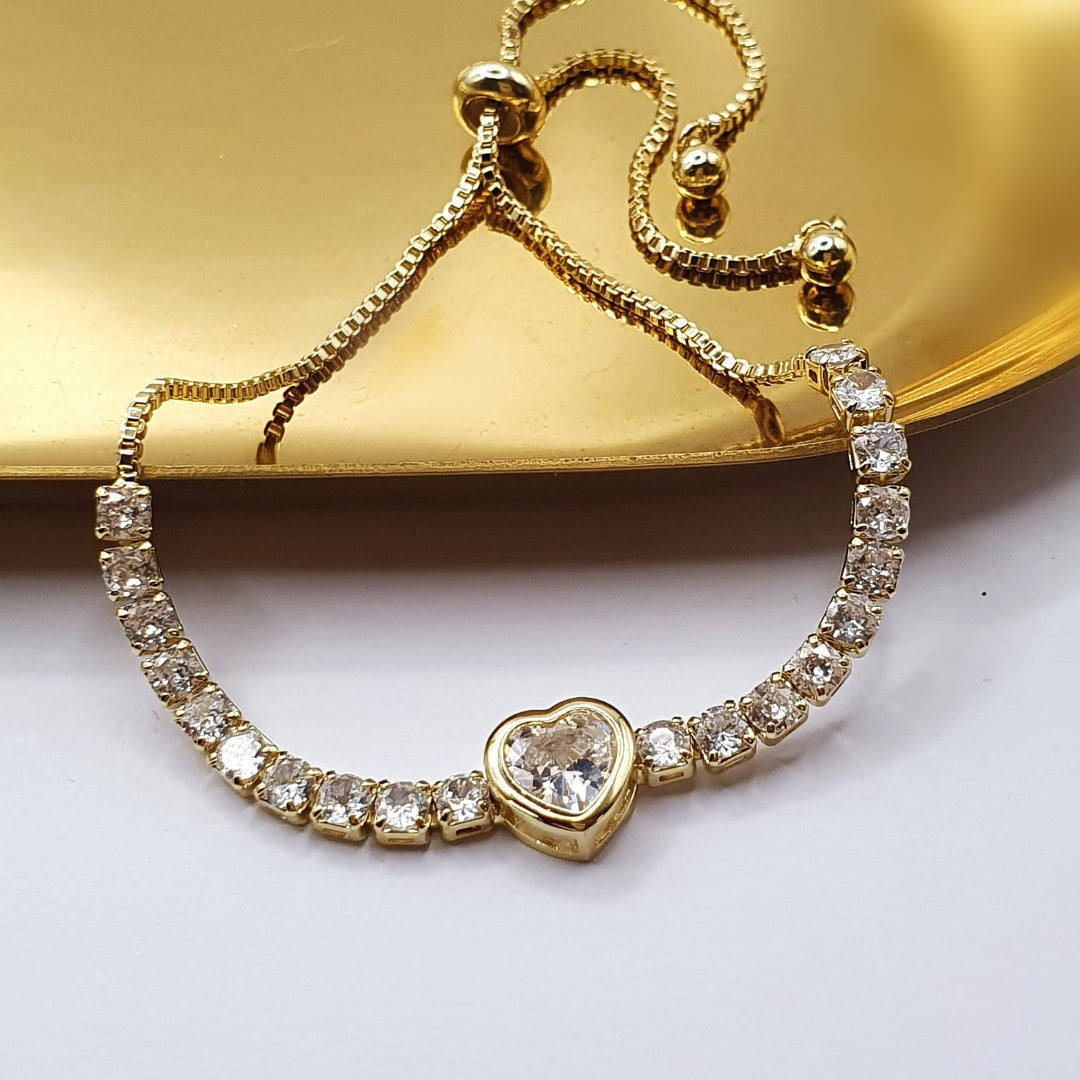 Heart Zircon Tennis Bracelet