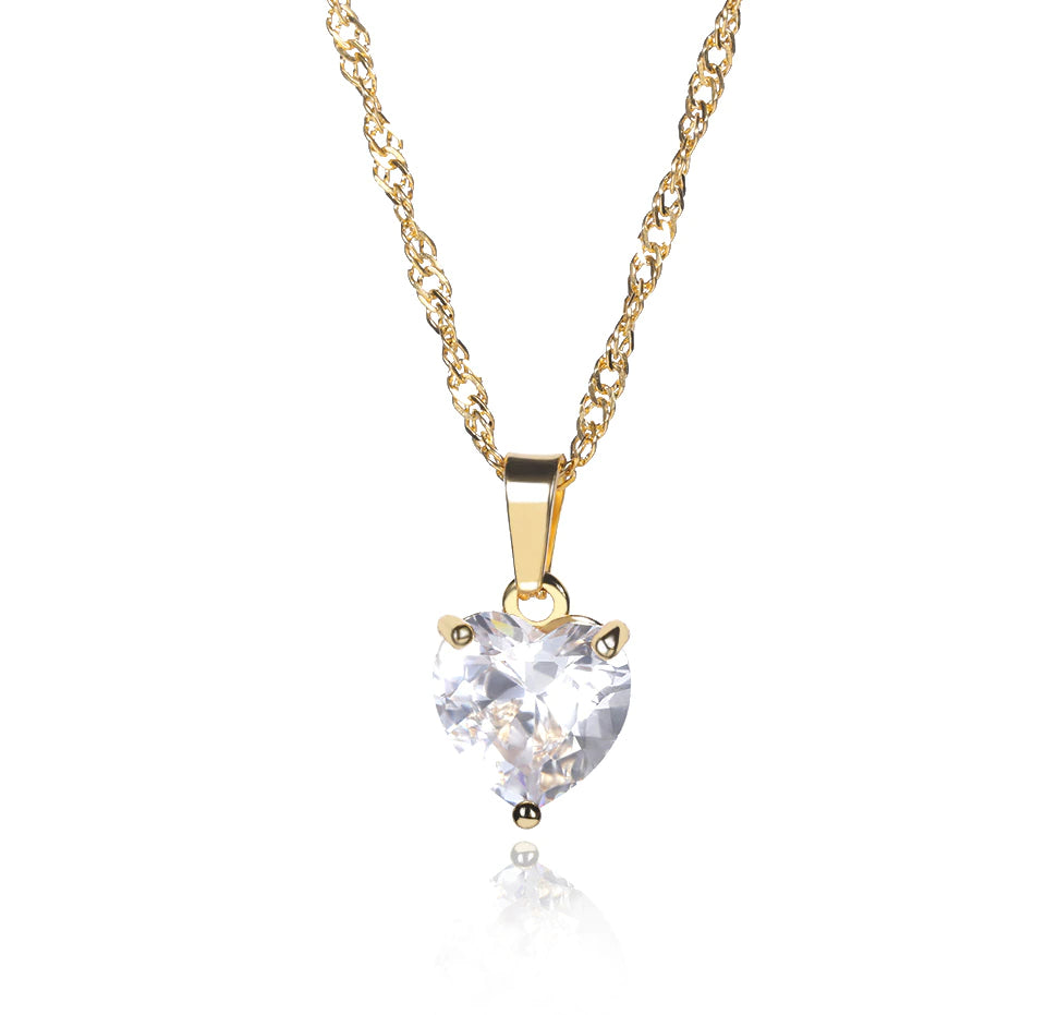 Heart Zircon Necklace