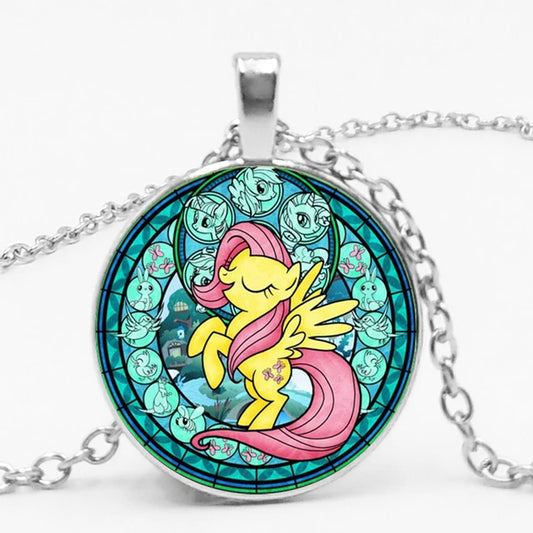 Trendy Fluttershy Medallion Necklace