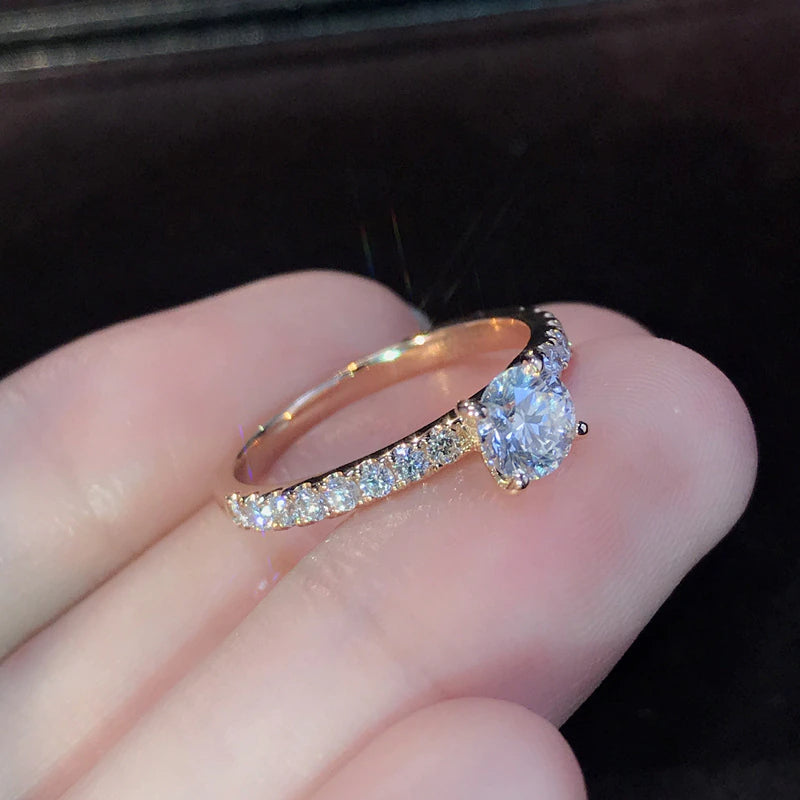 Classic Zircon Ring-Rose Gold