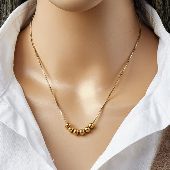 Gold Pebble Necklace