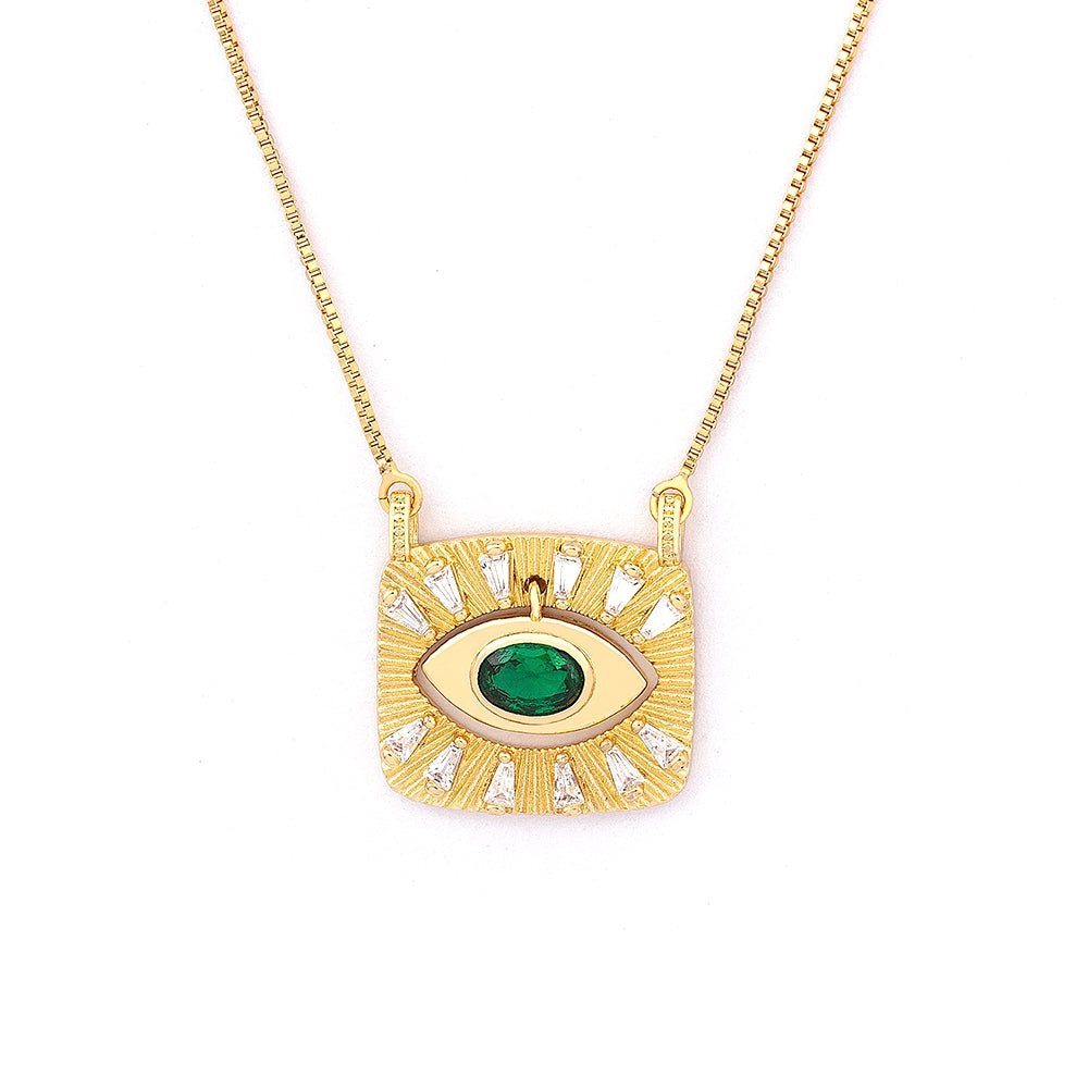 Emerald Green Eye Necklace