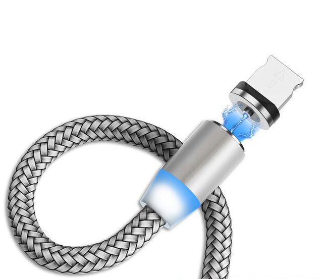 Silver Magnetic Charging Cable with any choice of Pin 1m & 2m