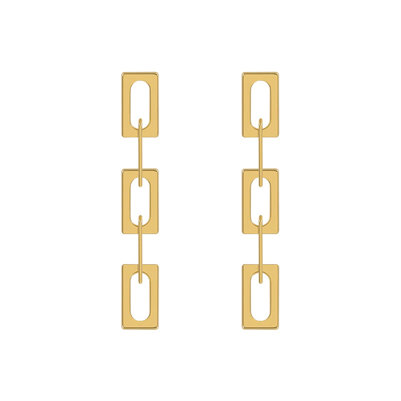 Geometric Chain Earrings