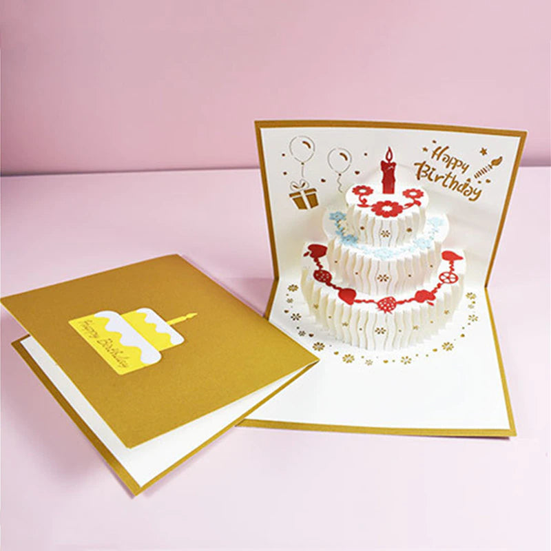 Gold Pop-up Birthday Card