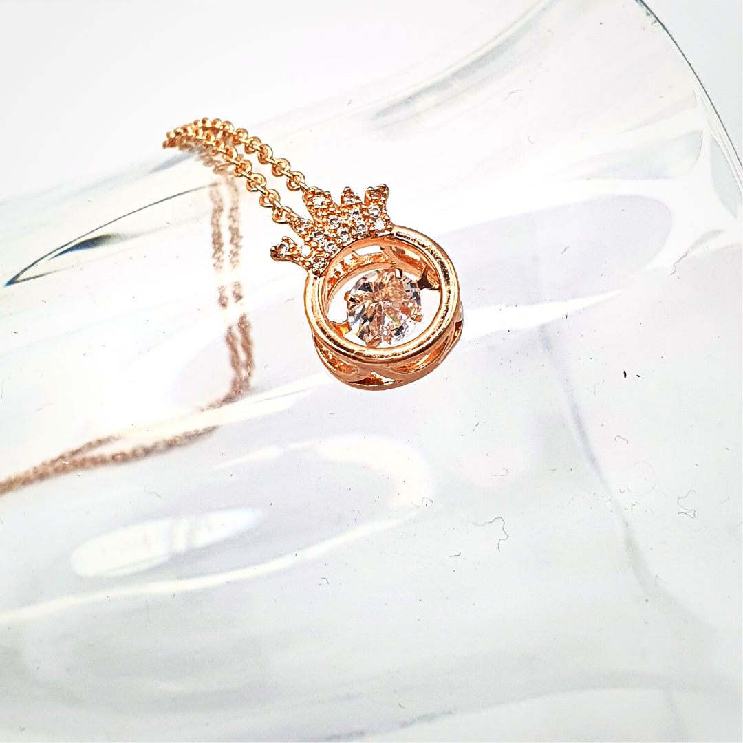 Rose Gold Crown Necklace