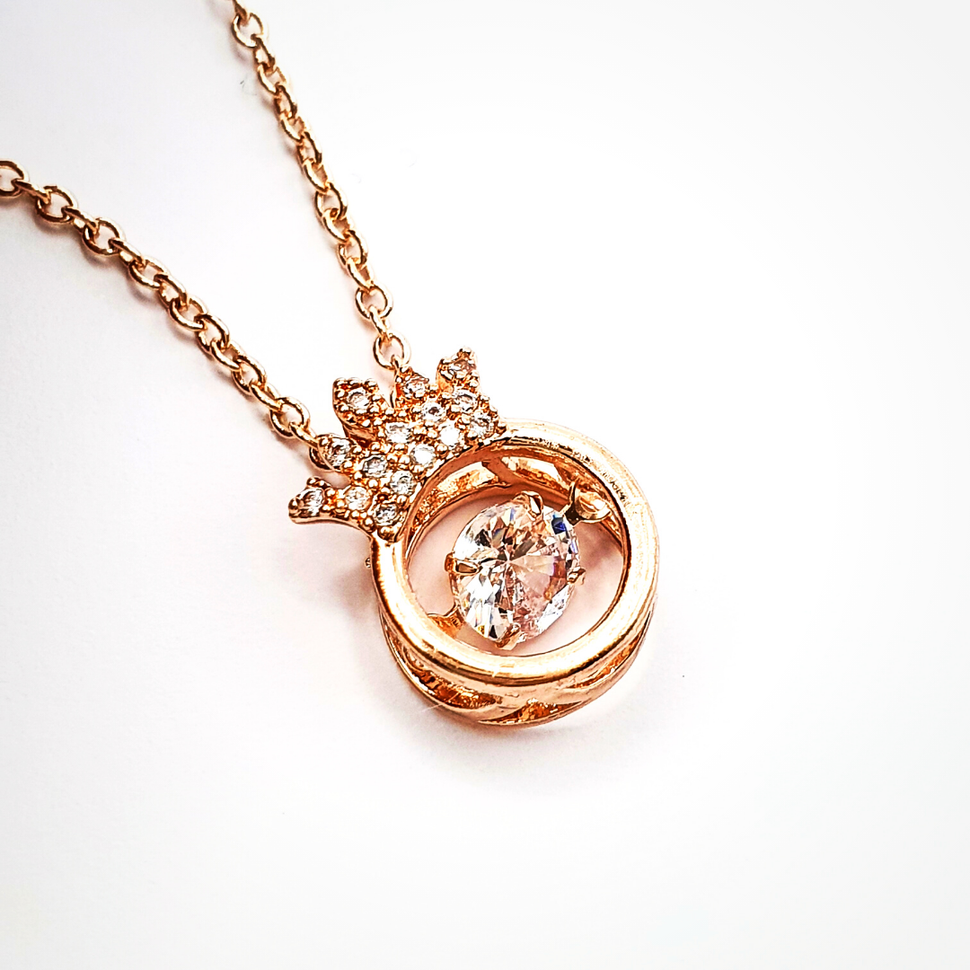 Rose Gold Crown Necklace