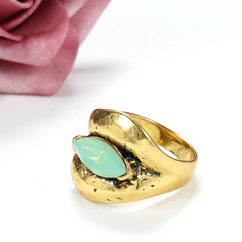 Green Opal Antique Ring