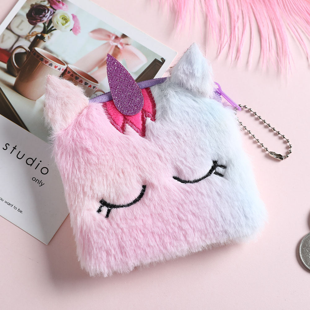 Unicorn Plush Coin Bag