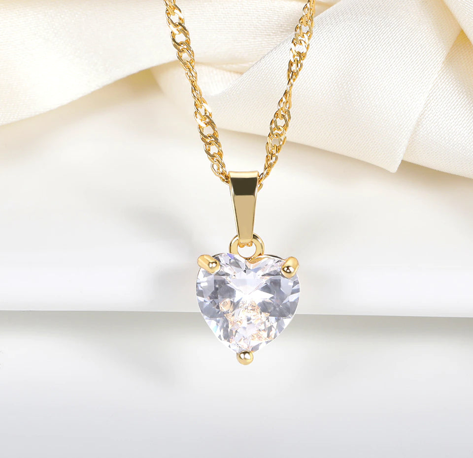 Heart Zircon Necklace