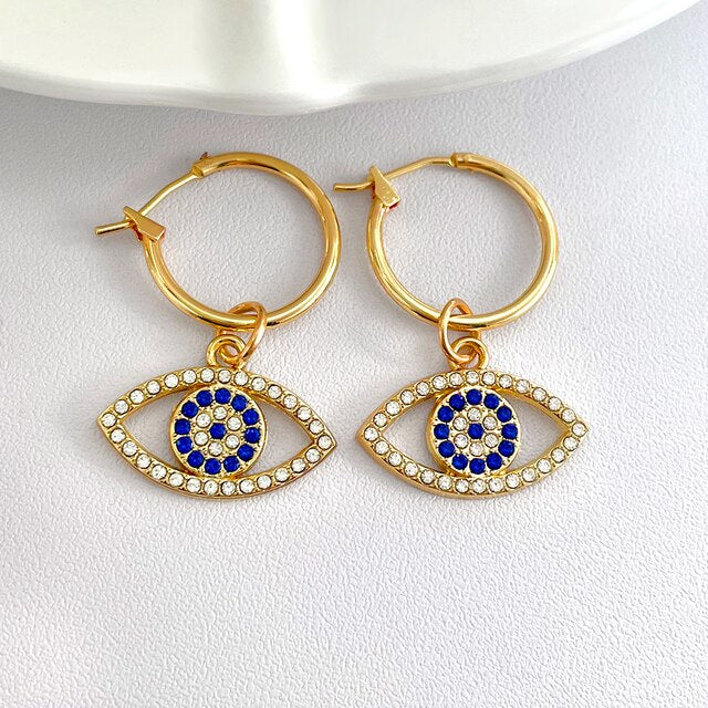 Turkish Eye Sleek Earrings