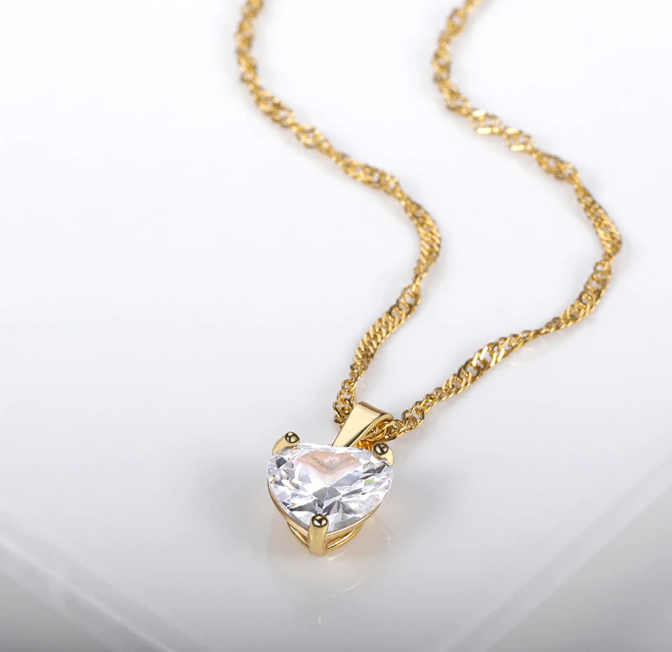 Heart Zircon Necklace