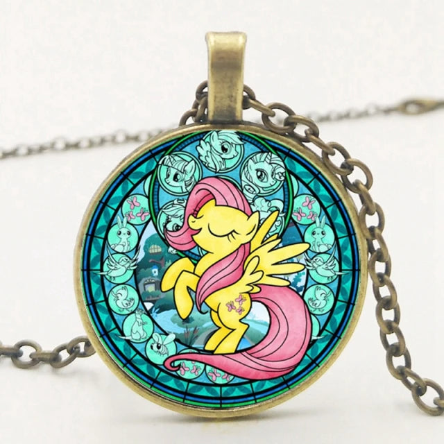 Trendy Fluttershy Medallion Necklace