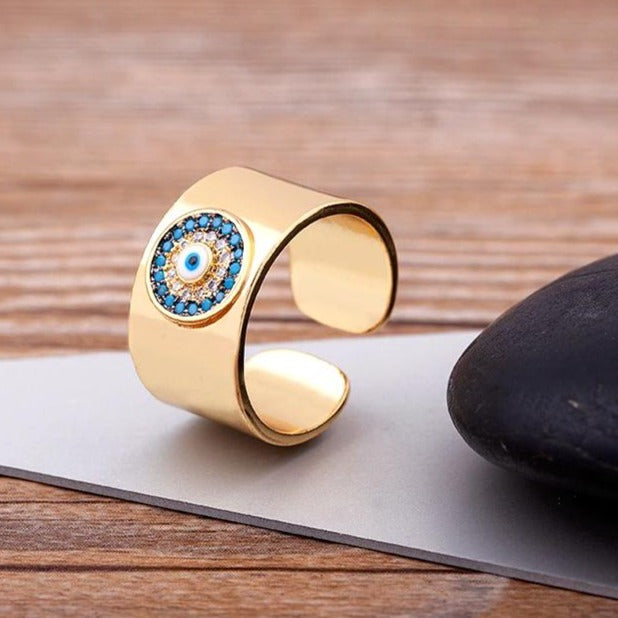 Turkish Eye Adjustable Ring