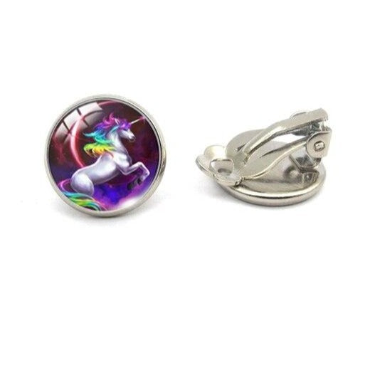 Unicorn Clip-on Earrings (non-pierced ears)