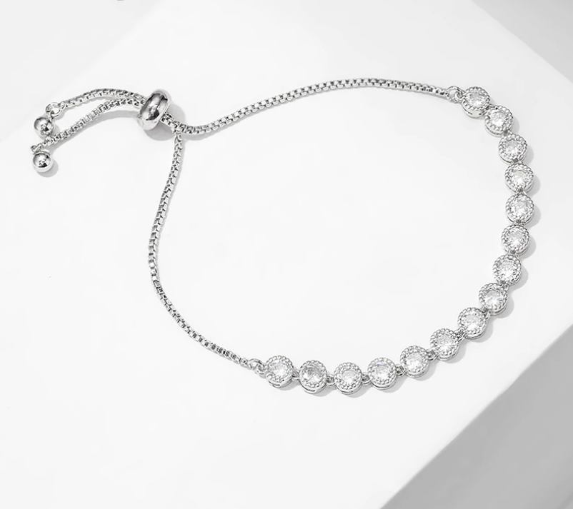 Classic Round Zircon Tennis Bracelet