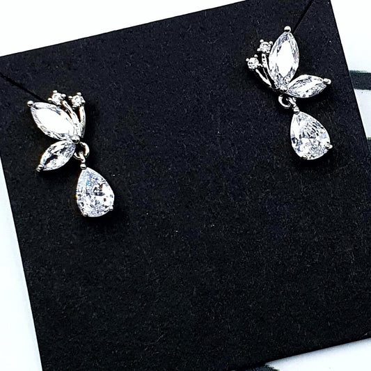 Dangling butterfly earrings