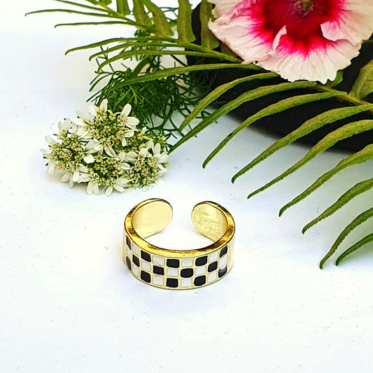 Checkered Ring (Adjustable)