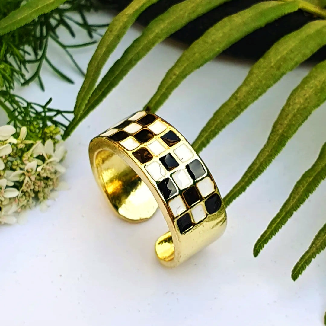 Checkered Ring (Adjustable)