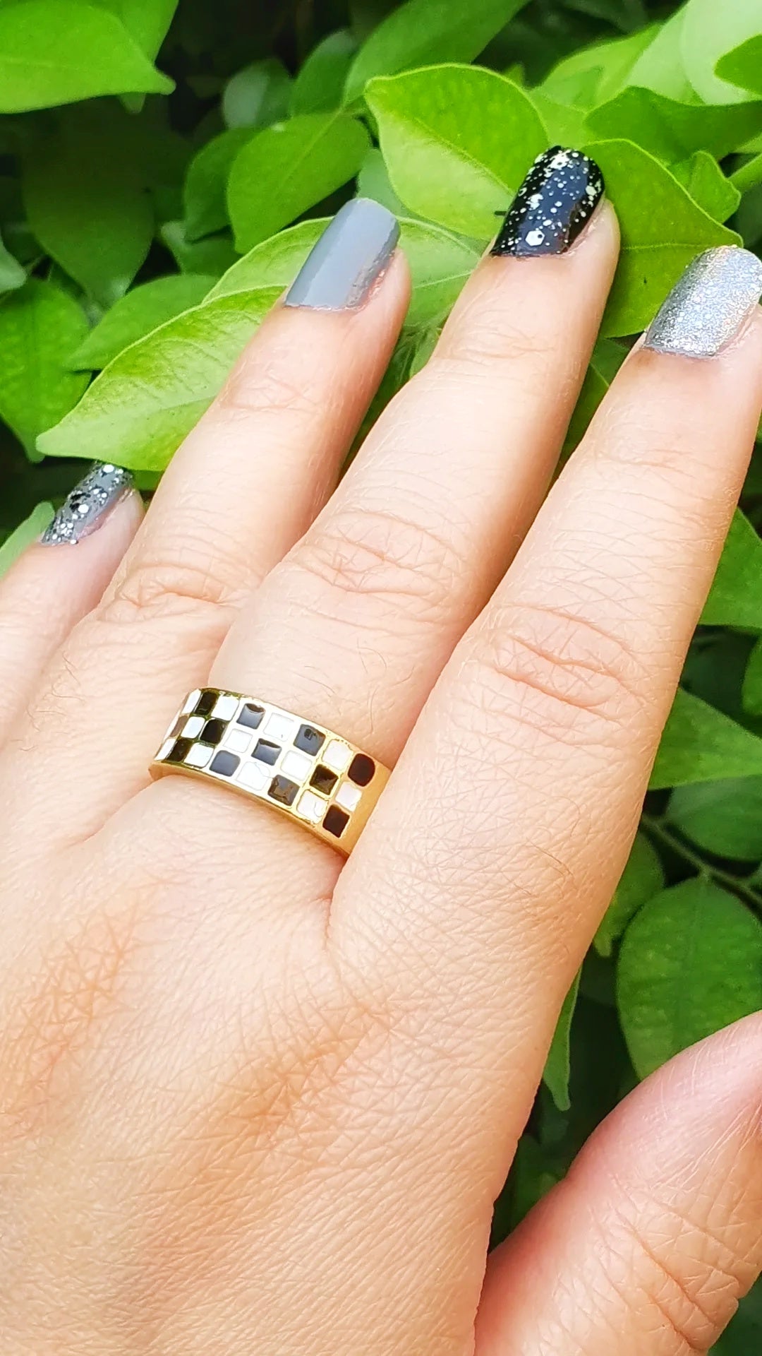 Checkered Ring (Adjustable)
