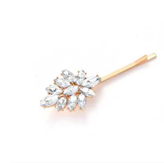 Leaf Rhinestone Hair Pin