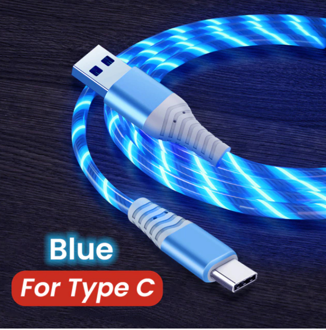 Glowing LED 3A Fast Charging Cable-Type C