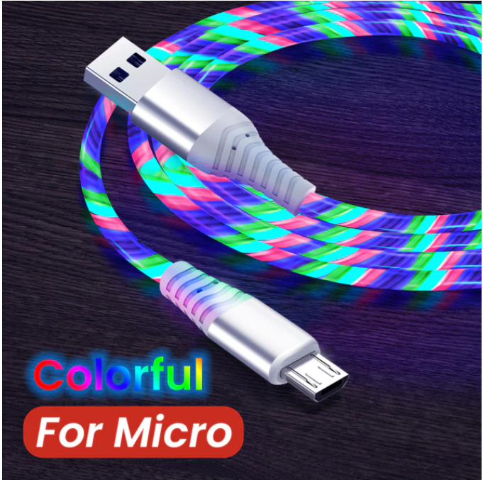 Glowing LED 3A Fast Charging Cable-Type C