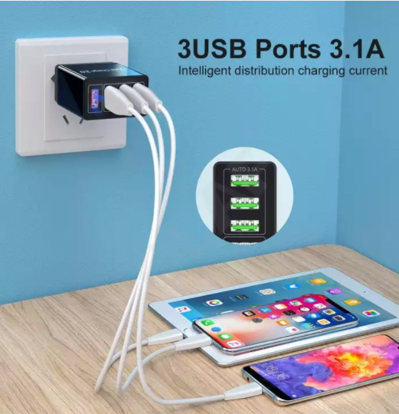 Qualcomm QC 3.0 Fast Charger With 4 USB Port 3A 30W Quick Charge For All Brands