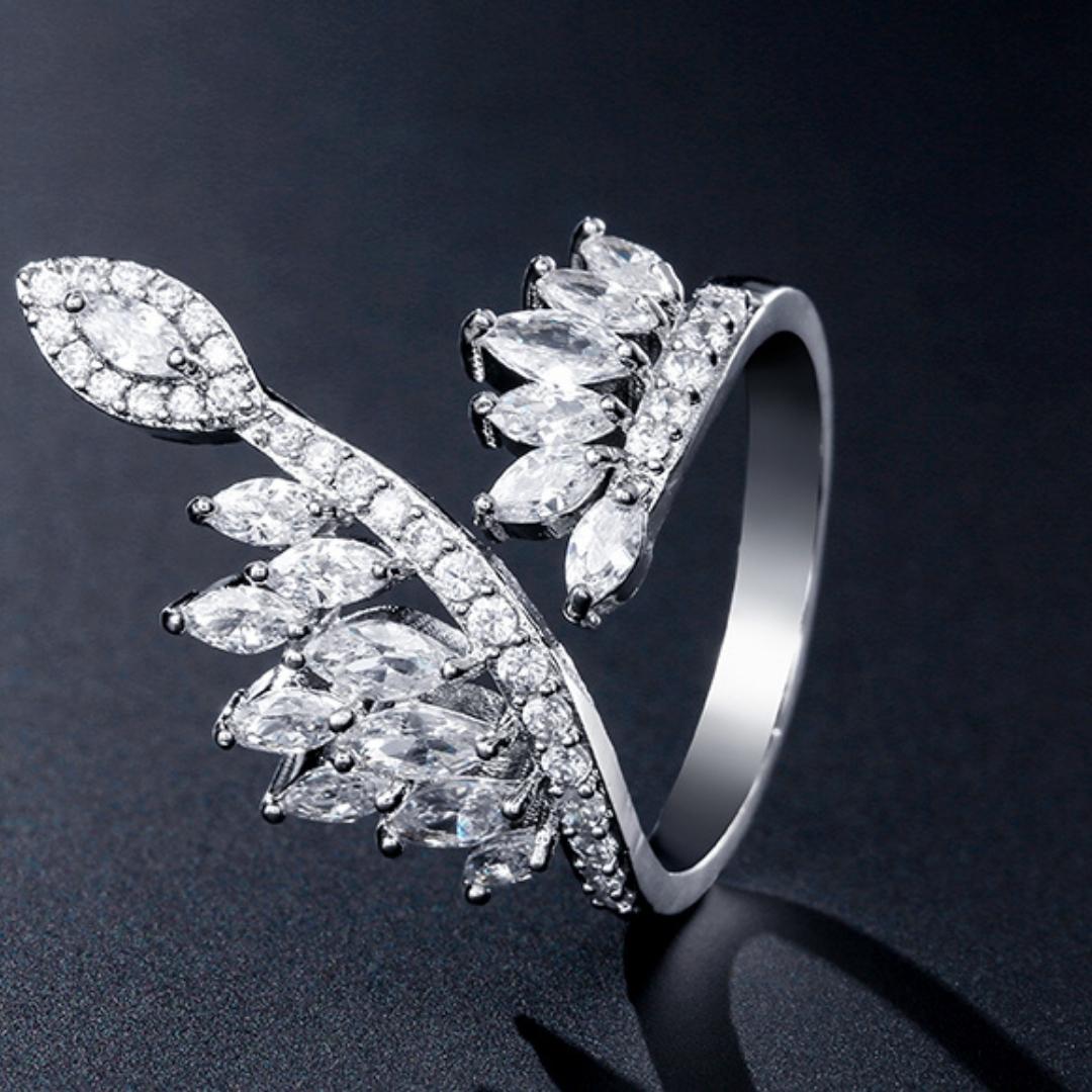 Butterfly Zircon Open Ring