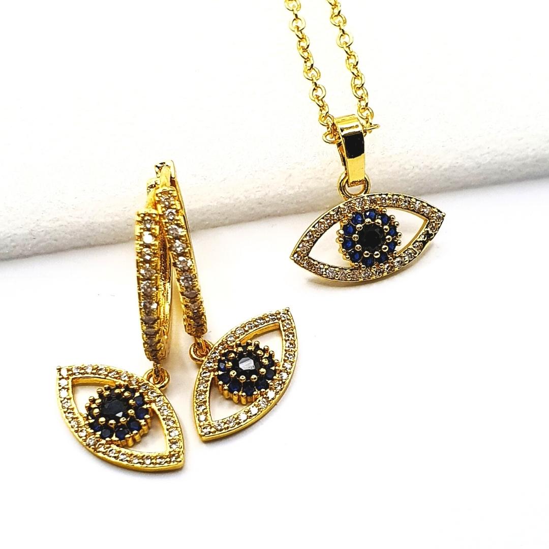 Hollow Turkish Eye Jewelry Set