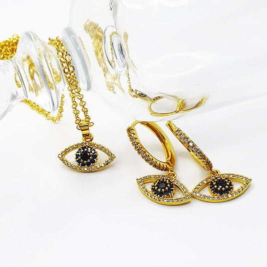 Hollow Turkish Eye Jewelry Set